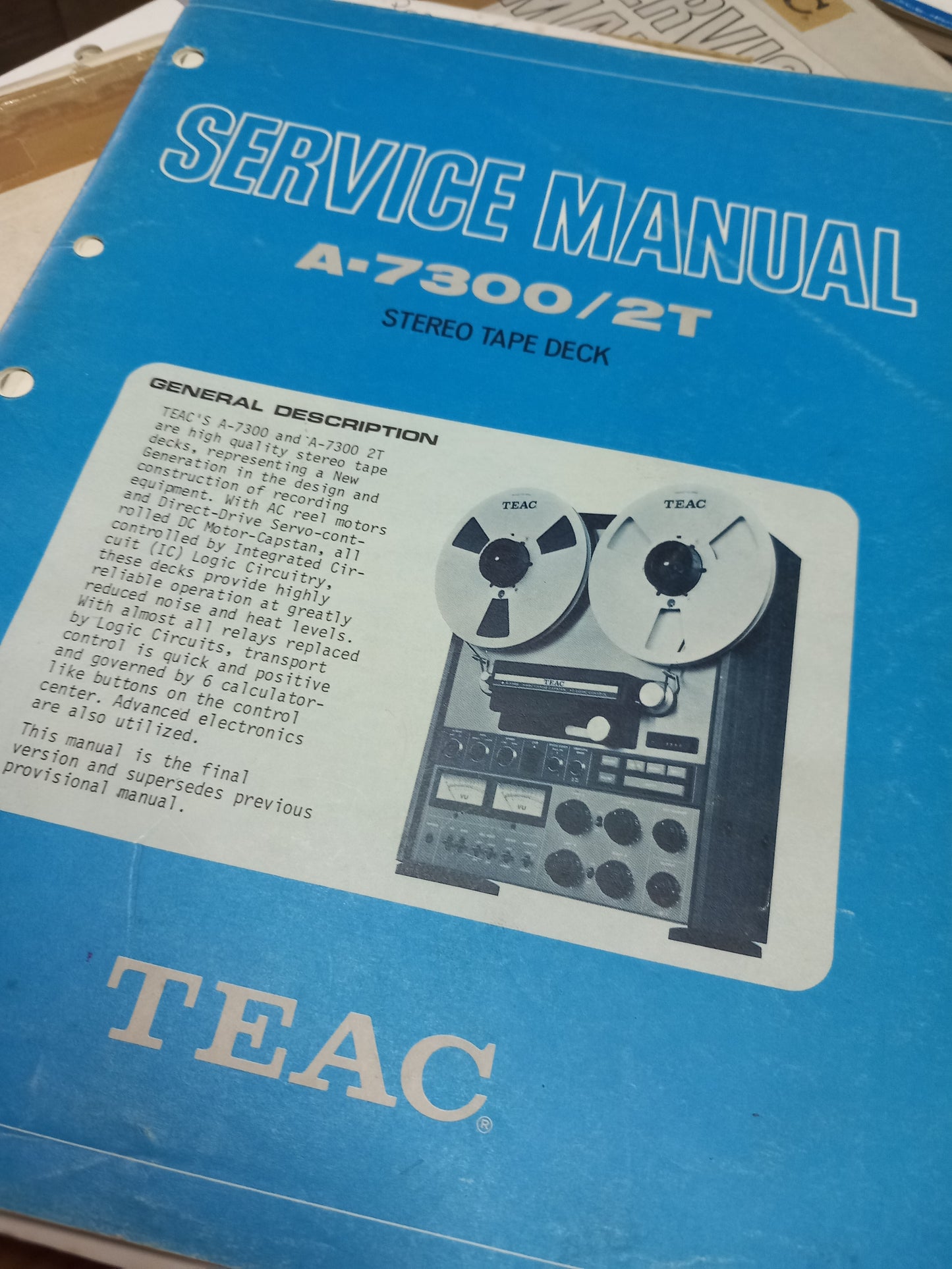 Teac A-7300 2T service manual