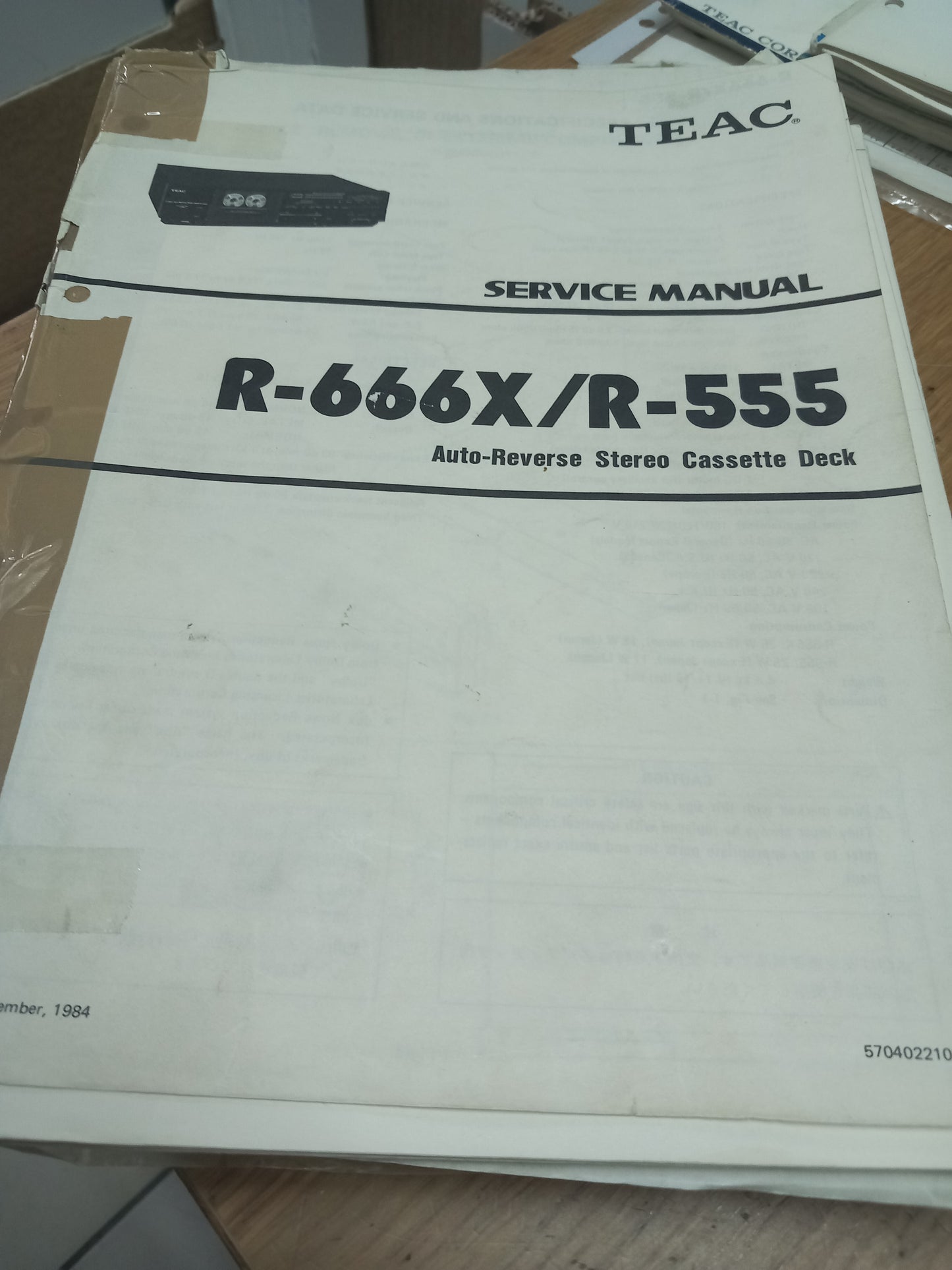 TEAC R-666X R-555 SERVICE MANUAL