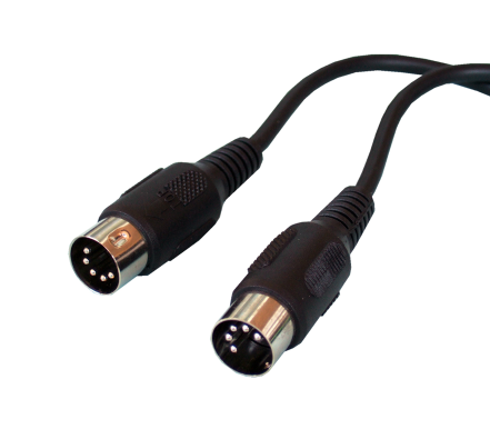 5 pin 180 Degree DIN plug to 5 pin 180 Degree DIN plug 3 metre long
