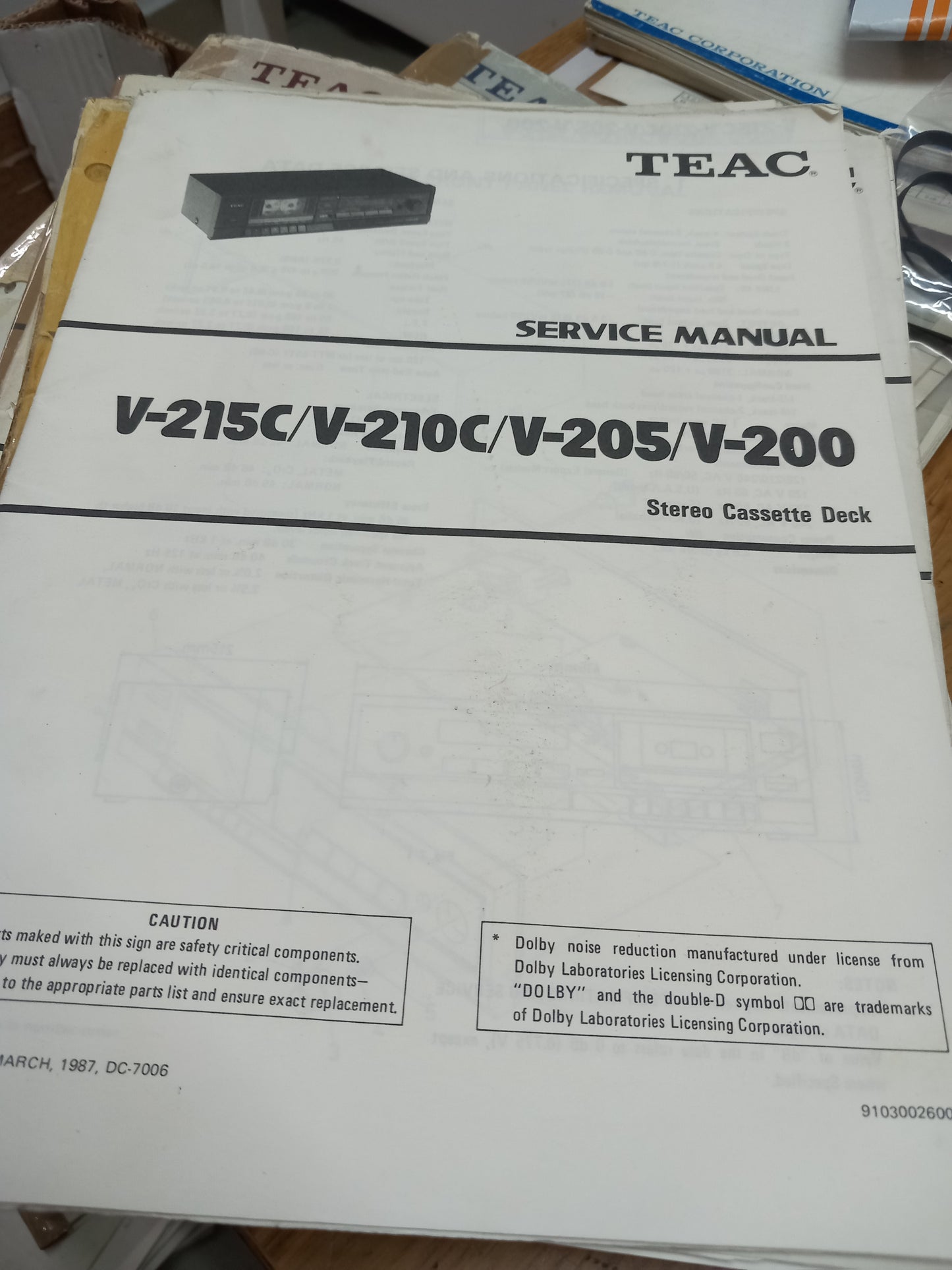 TEAC  V-70C SERVICE MANUAL