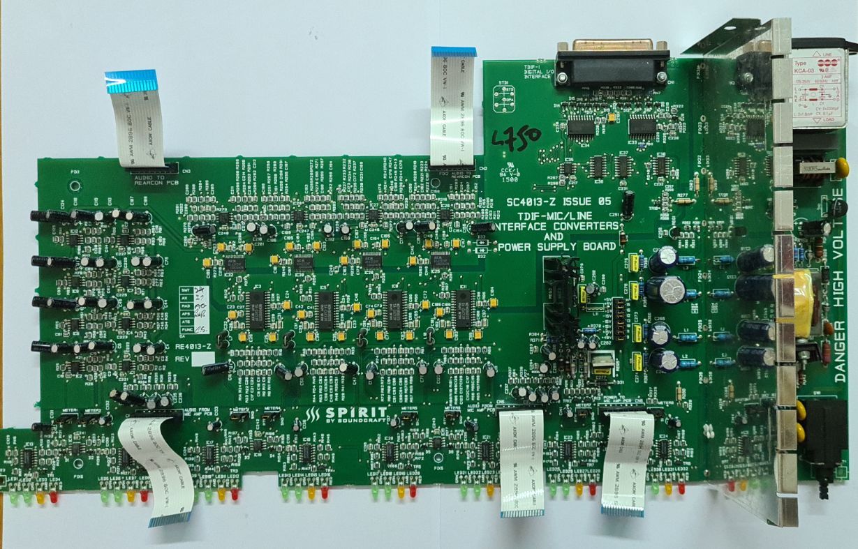 Soundcraft spirit digital mic line interface SC4013-Z ISS 5 MAIN BOARD AND POWER SUPPLY