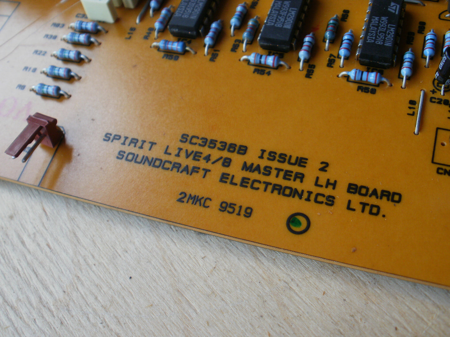 Soundcraft Spirit Live 4-8 Master LH Board SC3536B ISS 2 or ISS 3