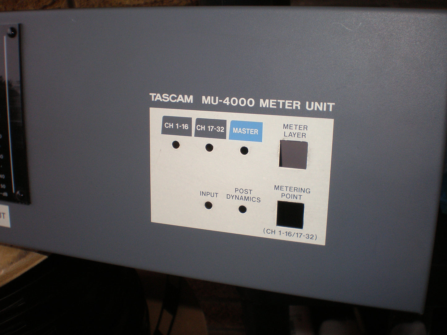 MU4000 Meter bridge case only and rear