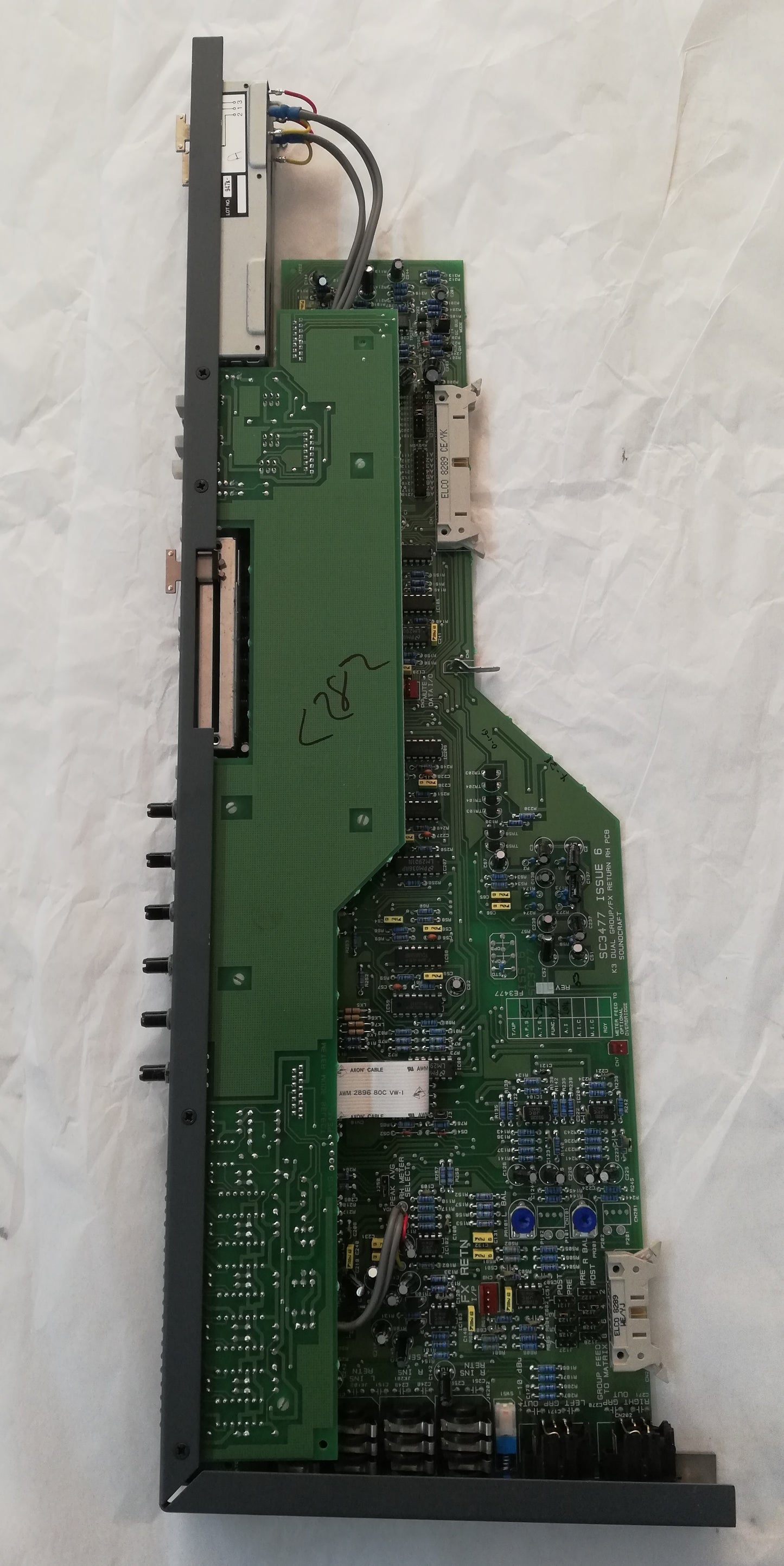 Soundcraft K3 Dual Group/fx return RH pcb  SC3477 issue 6 complete
