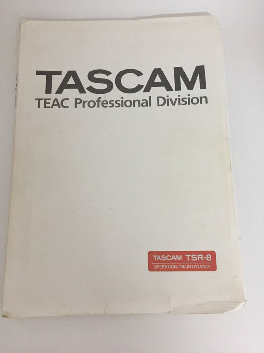 TASCAM TSR-8  Service Manual OPERATION/MAINTENANCE
