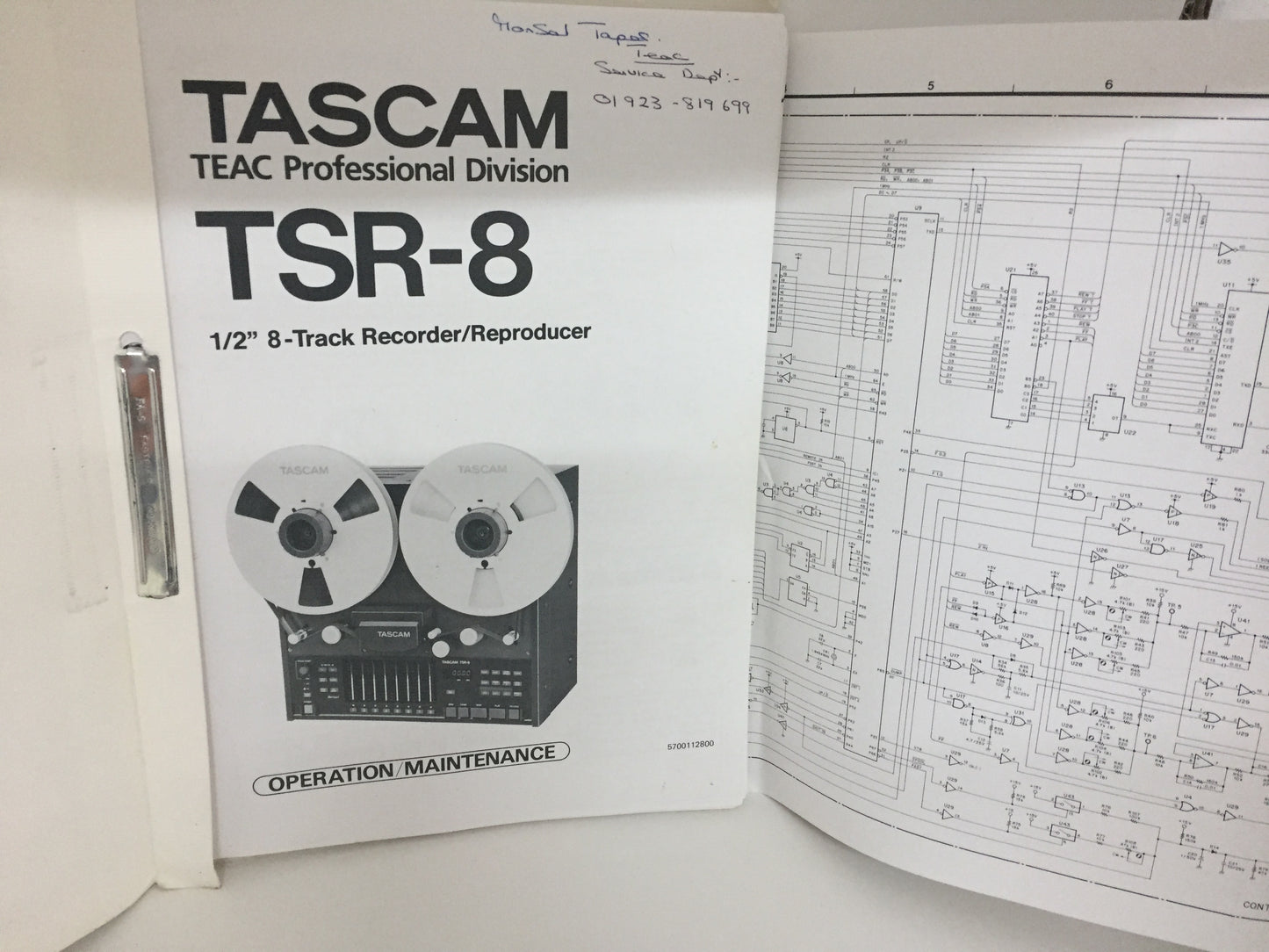TASCAM TSR-8  Service Manual OPERATION/MAINTENANCE